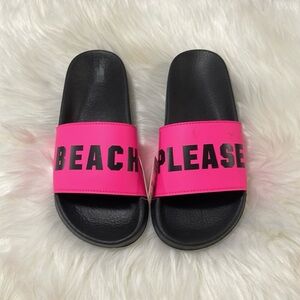 Victoria's Secret Pink Cross Slides. Size 5-6 Small. NWT
